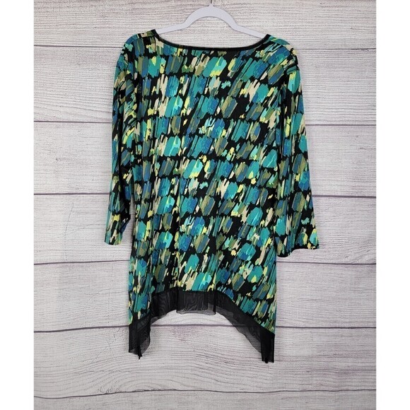 Collections Etc. Abstract Design Blouse Multicolored Size Large - Picture 2 of 3